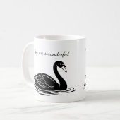 You are swanderful black swan Funny Goth Gift コーヒーマグカップ (正面左)