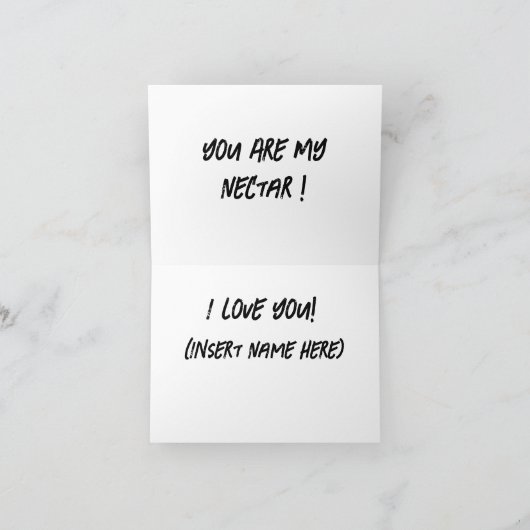 You are sweet as honey greeting カード (内部)