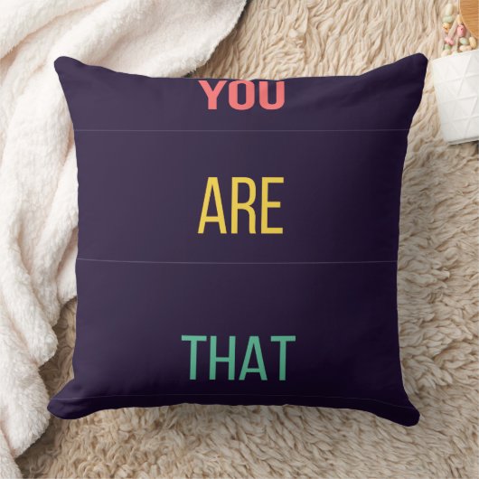 You Are That — 90s Maximalist Throw Pillow Retro クッション (ブランケット)
