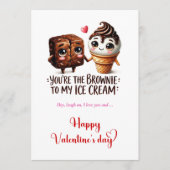 You are the brownie to my ice cream Valentine's シーズンカード (正面)