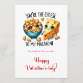 You are the cheese to my macaroni Funny Valentine シーズンカード (正面)