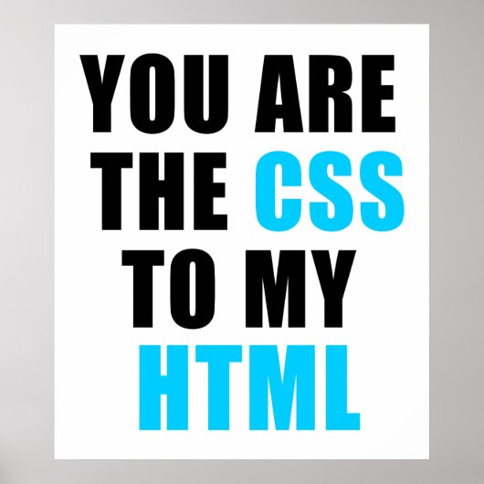 You are the CSS to my HTML ポスター (正面)