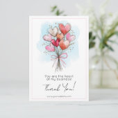 You are the Heart of my Business Thank You Card サンキューカード (スタンド正面)