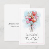 You are the Heart of my Business Thank You Card サンキューカード (正面/裏面)