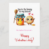 You are the honey to my biscuit funny Valentine's シーズンカード (正面)