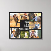You are the One 7 Photo Collage Black キャンバスプリント (正面)