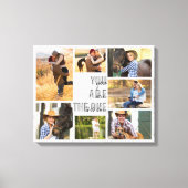 You are the One 7 Photo Collage Gray Marble キャンバスプリント (正面)