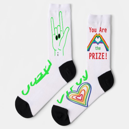 You are the Prize! Graphic Socks ソックス (左)
