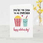 You Are The Soda To My Popcorn Card カード (黄色い花)