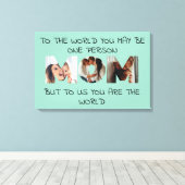 You Are the World – 写真カスタムMOM Canvas Print キャンバスプリント (インサイチュ (ウッドフロア))