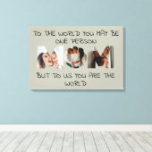 You Are the World – 写真カスタムMOM Canvas Print キャンバスプリント (インサイチュ (ウッドフロア))