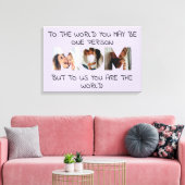 You Are the World – 写真カスタムMOM Canvas Print キャンバスプリント (インサイチュ (リビング))