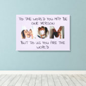 You Are the World – 写真カスタムMOM Canvas Print キャンバスプリント (インサイチュ (ウッドフロア))