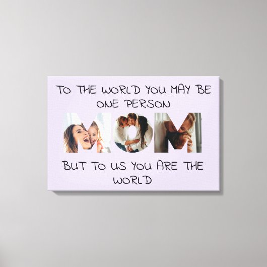 You Are the World – 写真カスタムMOM Canvas Print キャンバスプリント (正面)