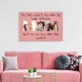 You Are the World – 写真カスタムMOM Canvas Print キャンバスプリント (インサイチュ (リビング))