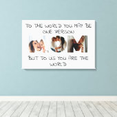You Are the World – 写真カスタムMOM Canvas Print キャンバスプリント (インサイチュ (ウッドフロア))