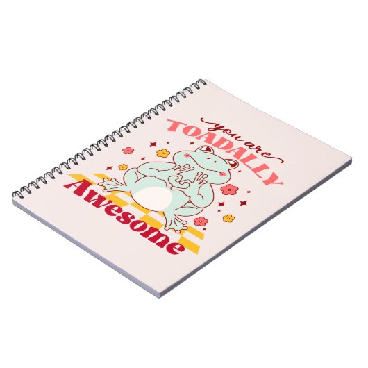 You Are Toadally -素晴らしかわいい漫画のカエルのフン ノートブック (左側)