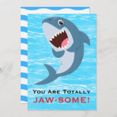 You Are Totally JAW-SOME Funny Shark Valentine's  シーズンカード (正面/裏面)