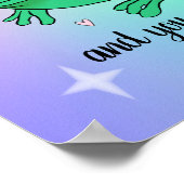 You Are Valid Happy Cute Supportive Rainbow Frog ポスター (角)