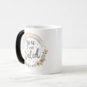 You Are Valid Rainbow Quote – LGBTQ+ Mug - Pride  モーフィングマグカップ (正面左)