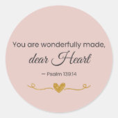 You Are Wonderfully Made Christian Sticker  ラウンドシール (正面)