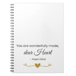 You Are Wonderfully Made – Psalm 139:14 Notebook ノートブック