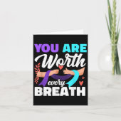 You Are Worth Every Breath Depression Awareness  カード (正面)