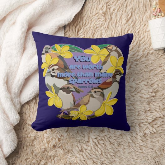 You are worth more than many sparrows クッション (ブランケット)