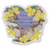 You are worth more than many sparrows シール (正面)