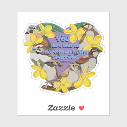 You are worth more than many sparrows シール (シート)