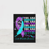 You Are Worthy Loved Needed Enough Suicide Prevent カード (正面)