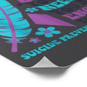 You Are Worthy Loved Needed Enough Suicide Prevent ポスター (角)