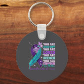 You Are Worthy Suicide Prevention Awareness Motiva キーホルダー (正面)