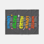You Are Worthy You Are Loved Suicide Prevention Aw フリースブランケット (正面(横))