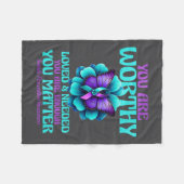 You Are Worthy You Are Loved You Are Needed Premiu フリースブランケット (正面(横))