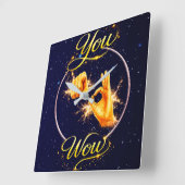 YOU ARE WOW : Make Him or Her feel special スクエア壁時計 (傾斜)