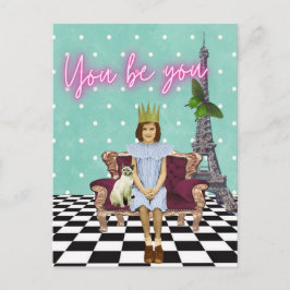 You Be Empowering Girl ポップ・アートの Artポストカード ポストカード