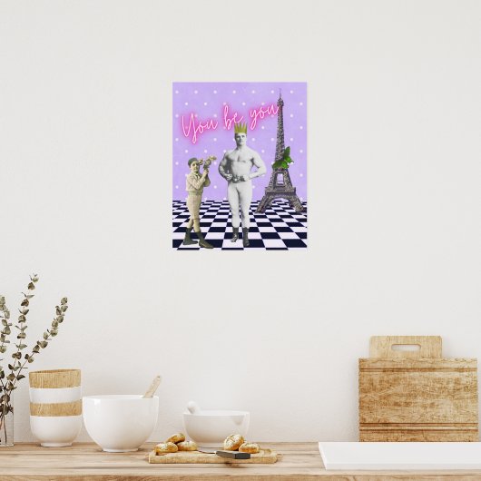 You Be You Empowering Pop Art  ポスター (キッチン)