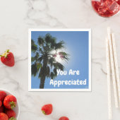 You Beautiful Palm Tree Tropical Thank スタンダードカクテルナプキン (インサイチュ)