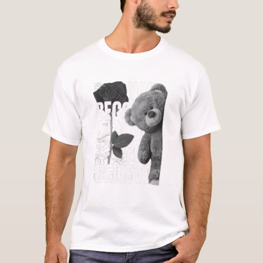 "You Become What You Believe" Motivational Typogra Tシャツ (正面)