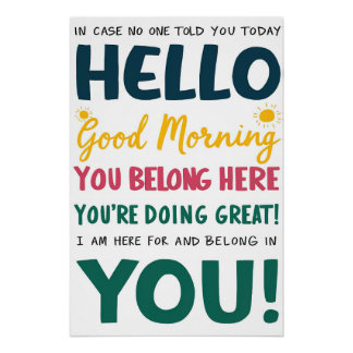 You Beloves Here – おはようポスタやる気を起こさせるー ポスター