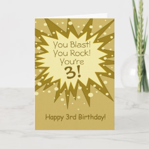 You Blast You Rock 3rd誕生日グリーティングカード カード