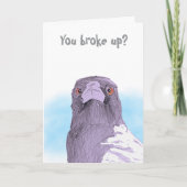 You broke up? Folded Greeting Card カード (正面)