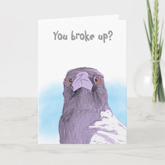 You broke up? Folded Greeting Card カード (正面)