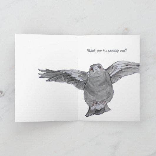 You broke up? Folded Greeting Card カード (内部)