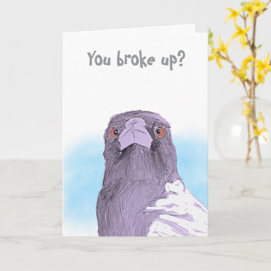 You broke up? Folded Greeting Card カード (黄色い花)
