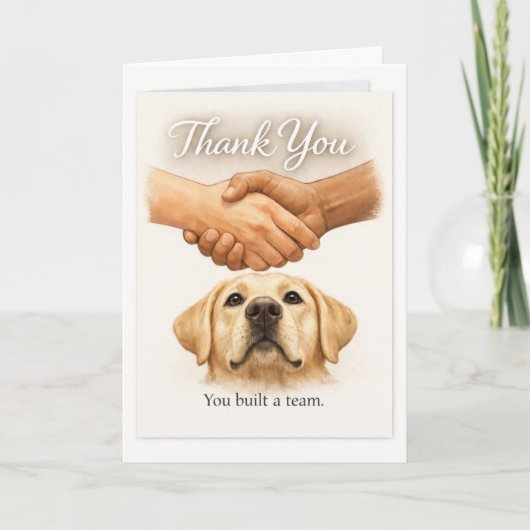 You Built a Team – Yellow Labrador Guide Dog カード (正面)