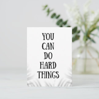you can do hard things ポストカード