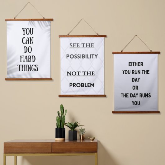 you can do hard things 吊り下げ型タペストリー (非対称)