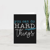 You Can Do Hard Things Insrational Quote Motivatio カード (正面)